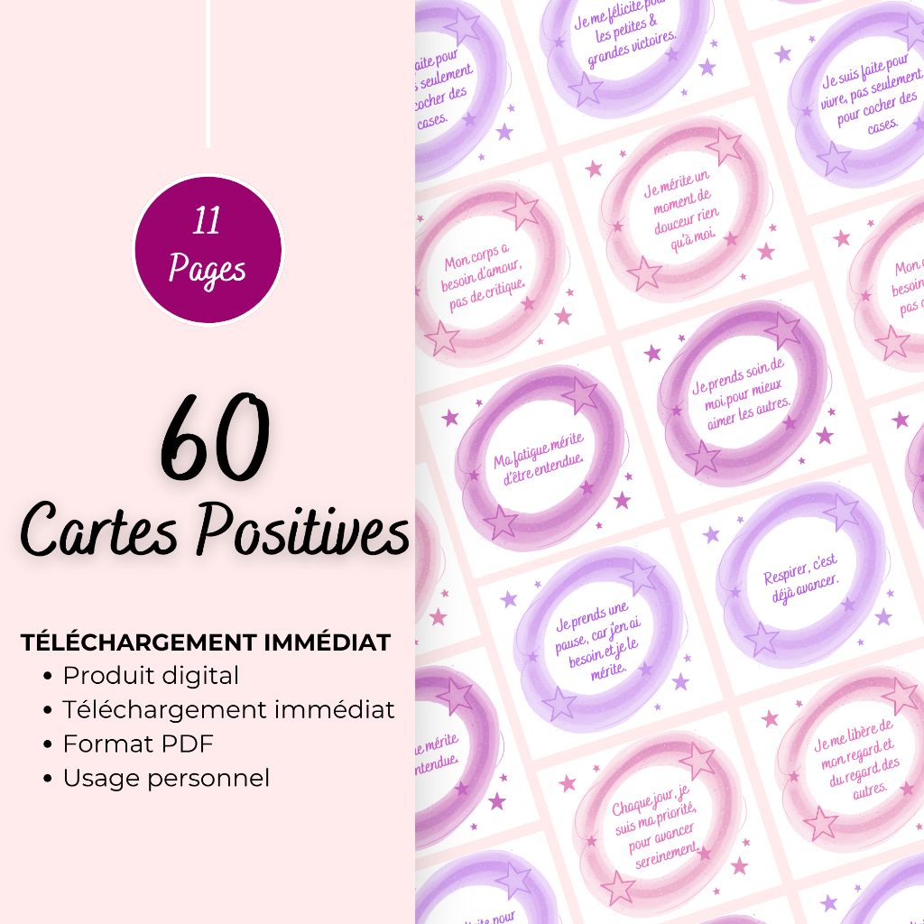 60 Carte affirmations positives