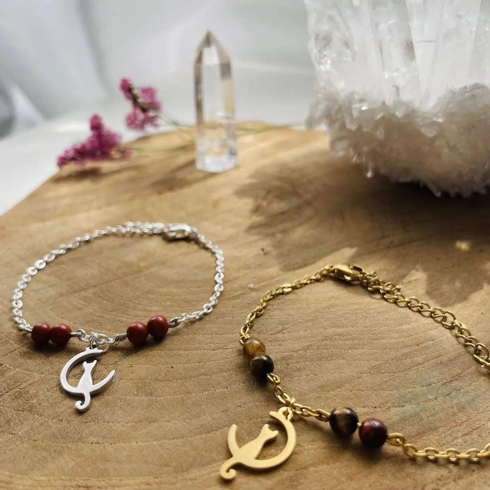 Bracelet Chat pierre naturelle