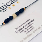 Bracelet porte bonheur Femme en pierres naturelles Joyeux Anniversaire