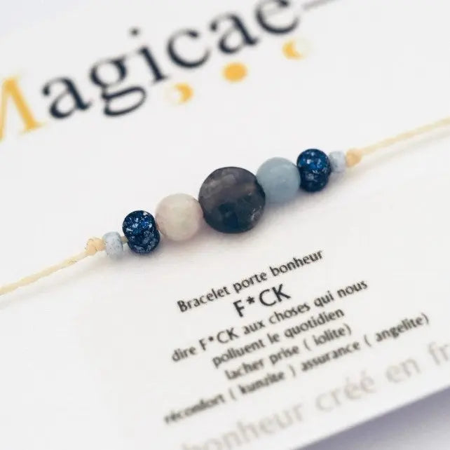 Bracelet porte bonheur femme pierres naturelles F.ck