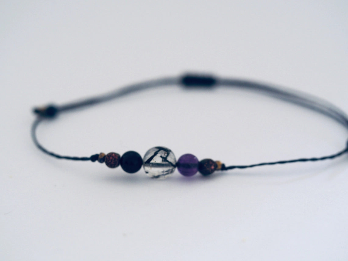 Bracelet porte bonheur en pierres naturelles