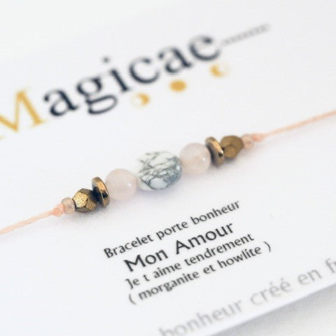 Bracelet porte bonheur en pierres naturelles