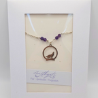 Bracelet Femme Loup - Animal Totem  - Amethyste