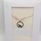 Bracelet Femme Loup - Animal Totem  - Quartz rose