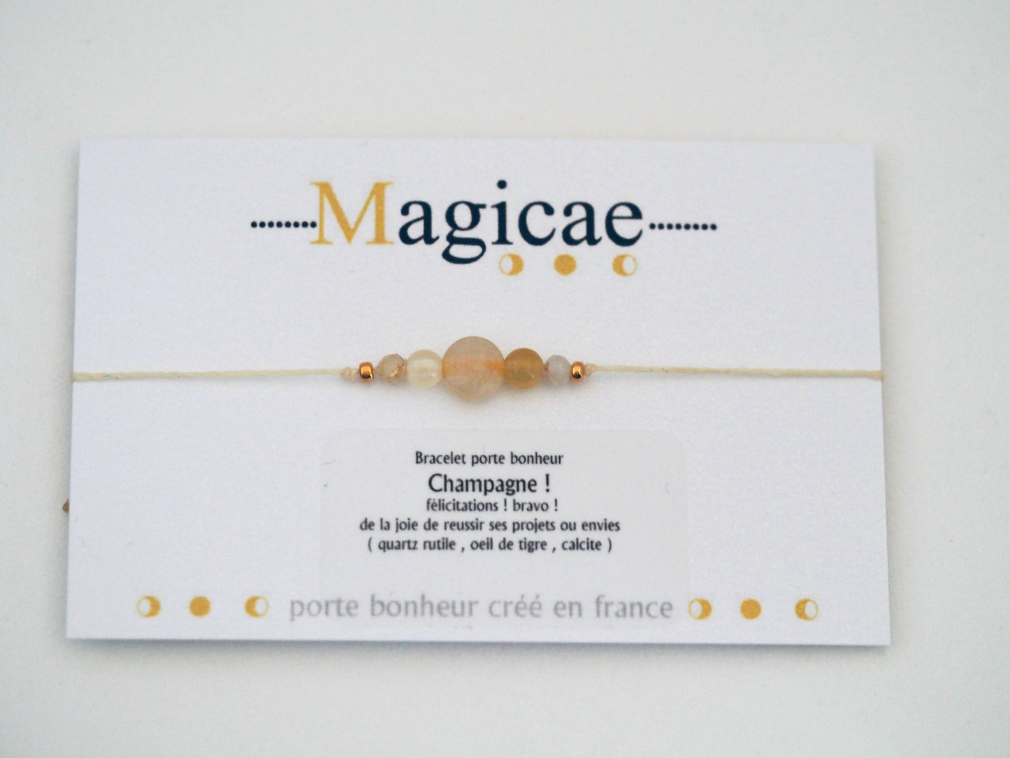 Bracelet porte bonheur femme CHAMPAGNE !