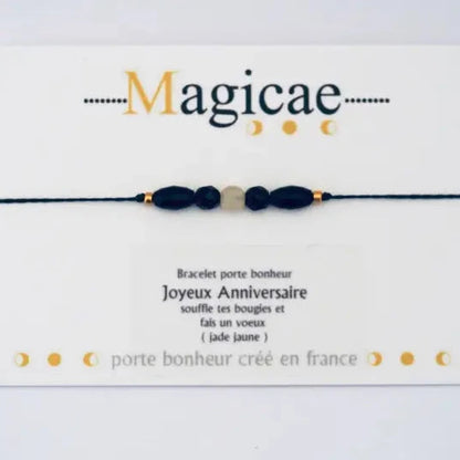 Bracelet JOYEUX ANNIVERSAIRE porte-bonheur 