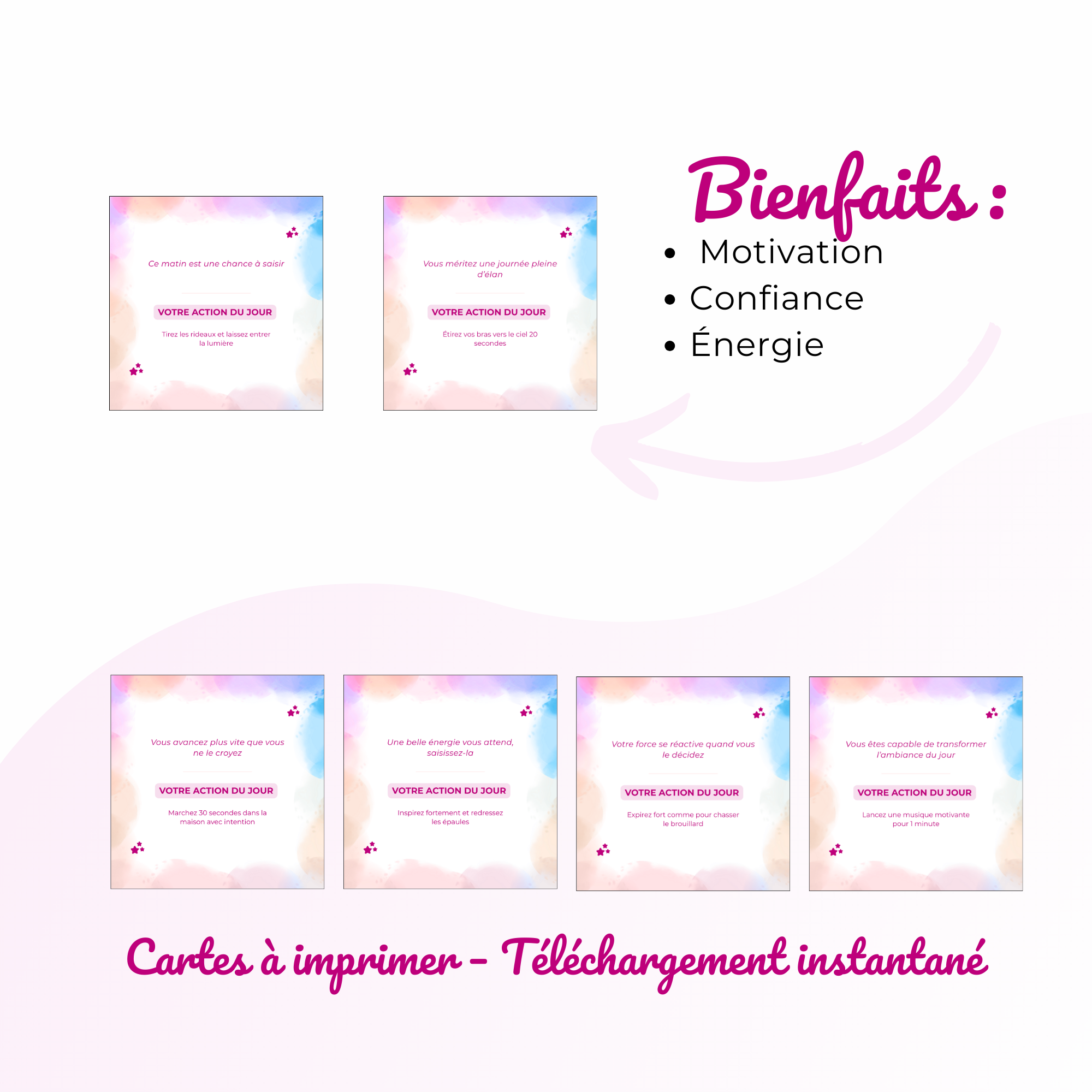 60 Cartes Motivantes - Boost du Matin