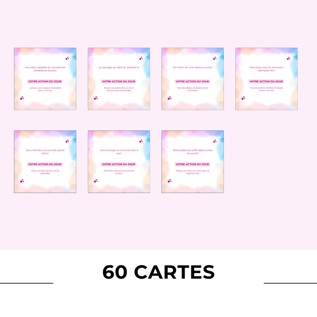 60 Cartes Motivantes - Boost du Matin
