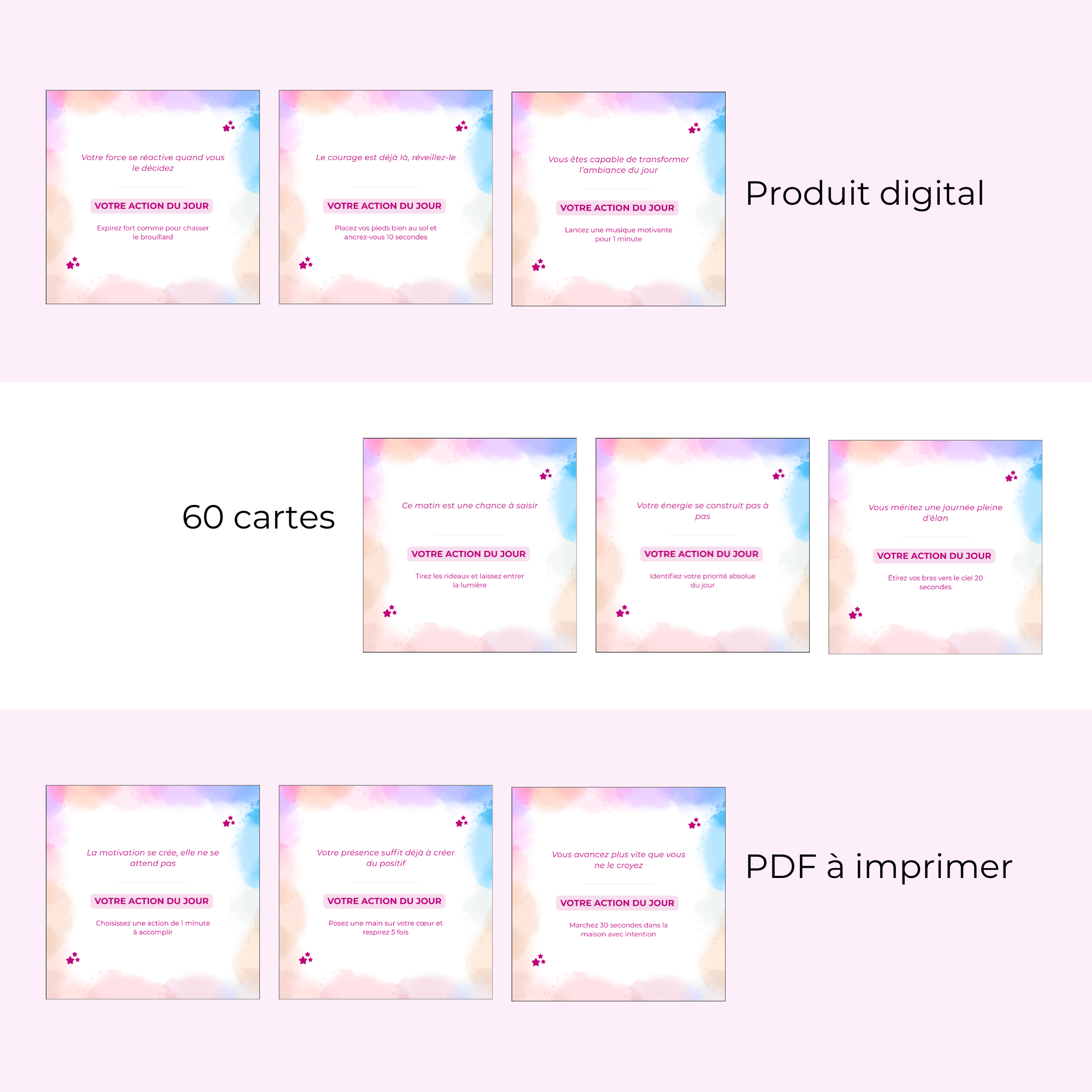60 Cartes Motivantes - Boost du Matin