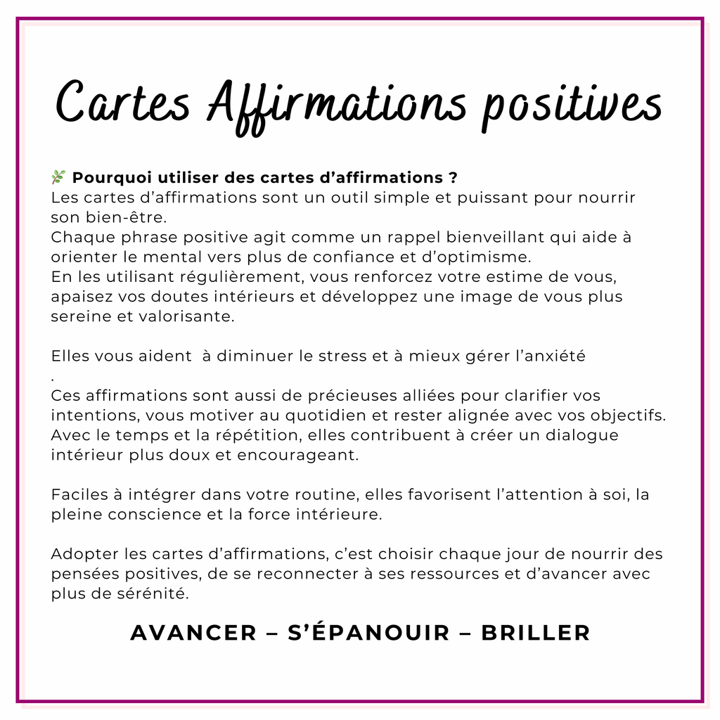 60 cartes Affirmation Positive à imprimer