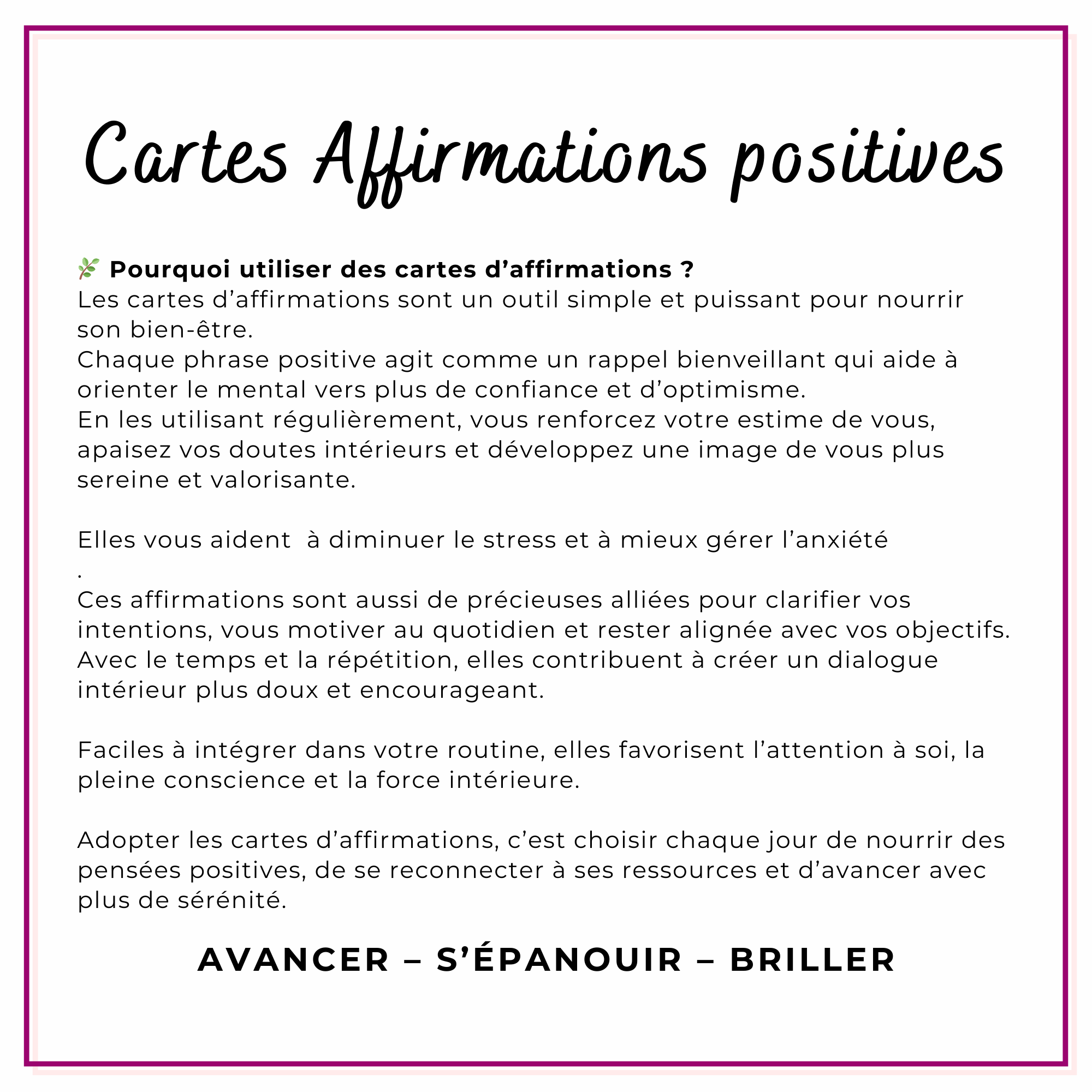 60 cartes Affirmation Positive à imprimer