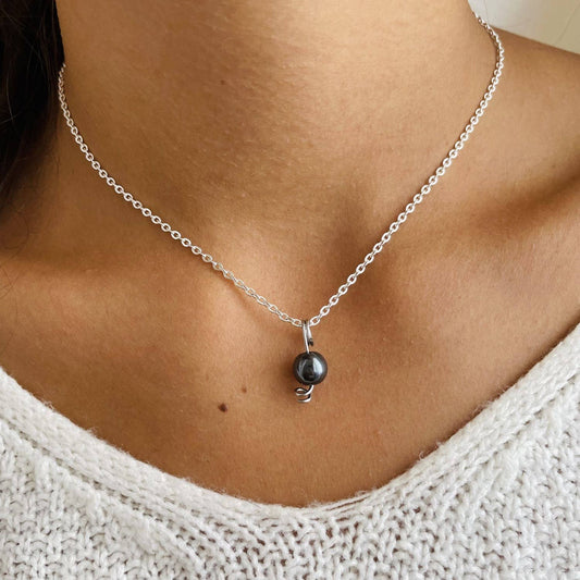 collier hématite pierre Femme