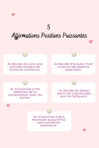 100 affirmations positives puissantes pour retrouver confiance et sérénité