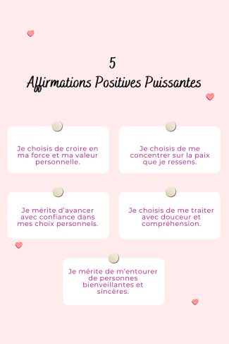 100 affirmations positives puissantes pour retrouver confiance et sérénité