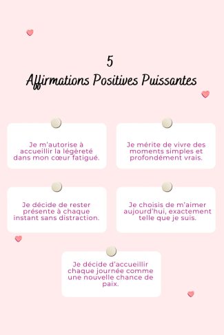 100 affirmations positives puissantes pour retrouver confiance et sérénité