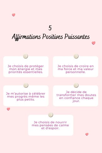 100 affirmations positives puissantes pour retrouver confiance et sérénité