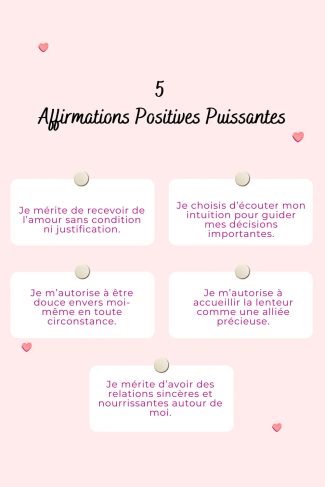 100 affirmations positives puissantes pour retrouver confiance et sérénité